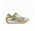 Bottega Veneta Orbit Sneaker — Billiard Green & Silver
