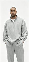 Alo Yoga Accolade 1/4 Zip Tracksuit Athletic Heather grey