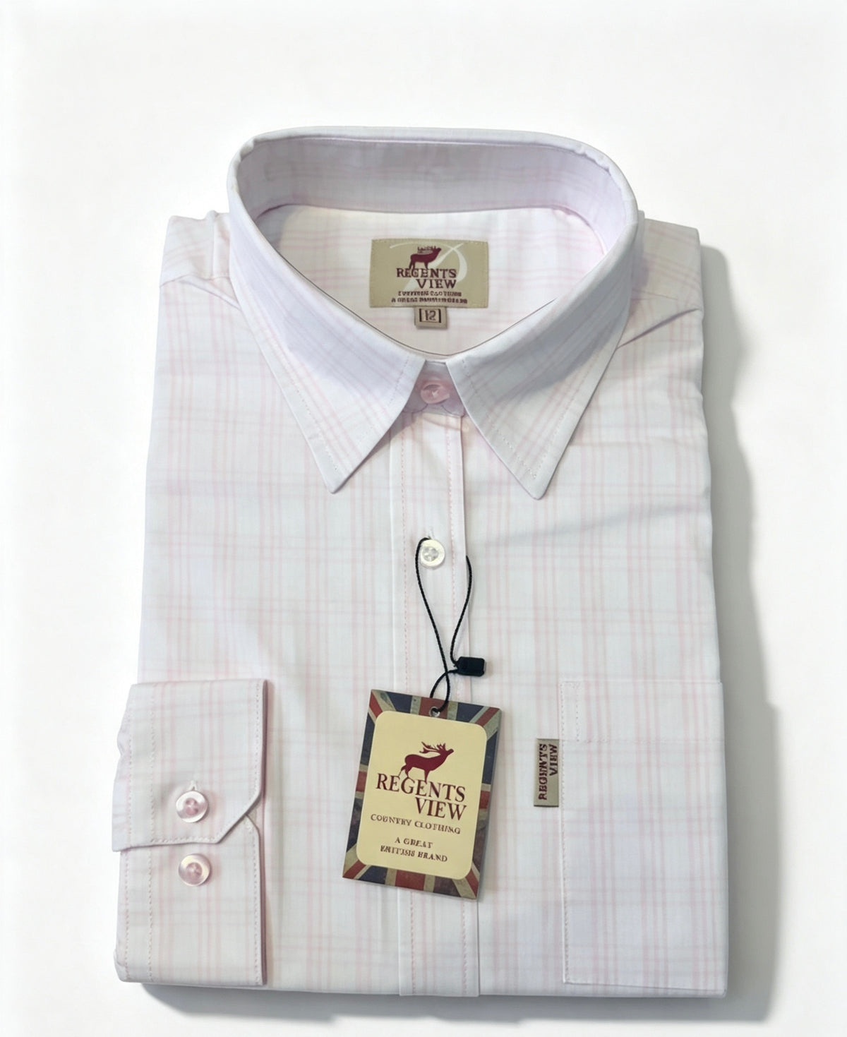Regents View Country Clothing — Pink Check Long-Sleeve Shirt