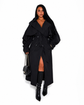 Oversized Trench Coat With Cape Style Panels On Sleeves